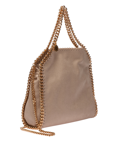 Shop Stella Mccartney Falabella Mini Handbag In Beige