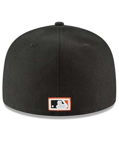 New Era Men's Black Baltimore Orioles Cooperstown Collection Logo 59fifty Fitted Hat In Black