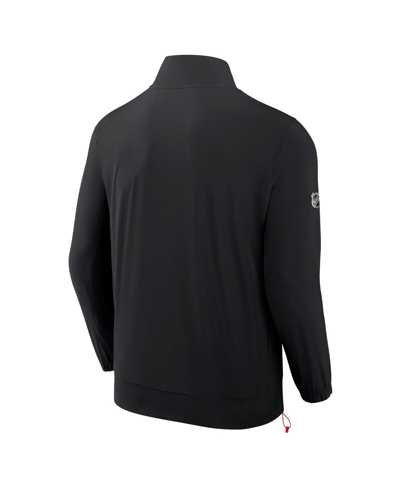 Fanatics Men's Black Chicago Blackhawks Authentic Pro Rink Coaches Full-zip Jacket In Black