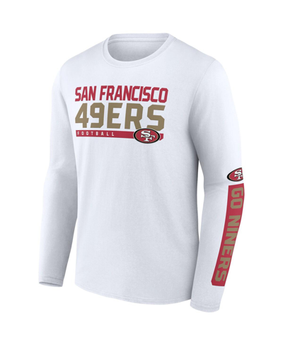 Shop Fanatics Men's  Scarlet, White San Francisco 49ers Two-pack 2023 Schedule T-shirt Combo Set In Scarlet,white