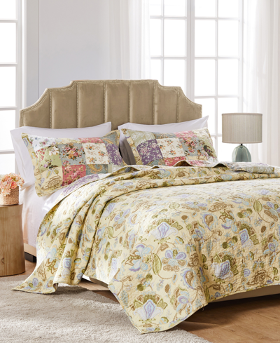 Shop Greenland Home Fashions Blooming Prairie Authentic Patchwork 4 Piece Quilt Set, Twin/xl In Multi