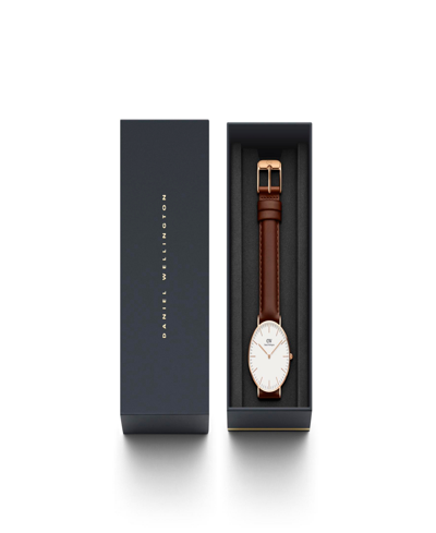 Shop Daniel Wellington Unisex Classic Saint Mawes Brown Leather Watch 36mm