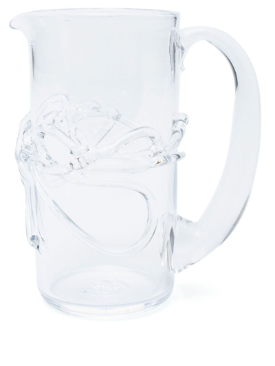 Niko June White Ivy Glass Jug In White