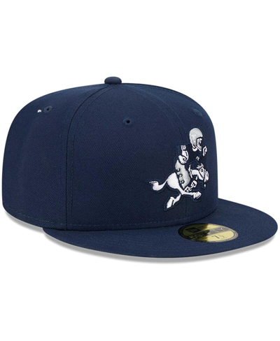 New Era Men's  Navy Dallas Cowboys Retro Joe Main 59fifty Fitted Hat In Navy