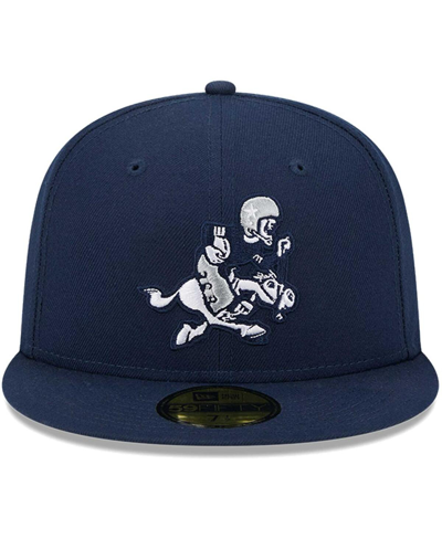 New Era Men's  Navy Dallas Cowboys Retro Joe Main 59fifty Fitted Hat In Navy