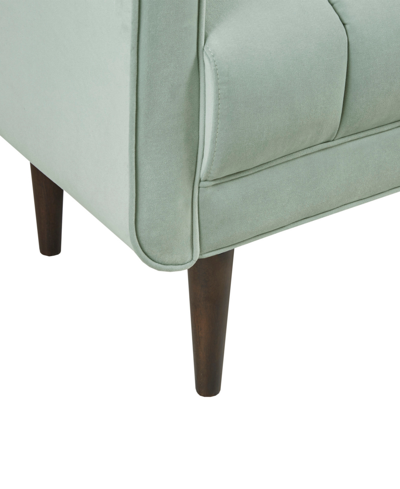 Madison Park 48" Linea Wide Fabric Upholstered Modern Accent Bench In Seafoam