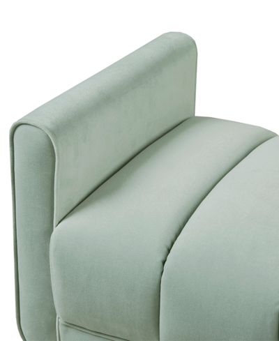 Madison Park 48" Linea Wide Fabric Upholstered Modern Accent Bench In Seafoam