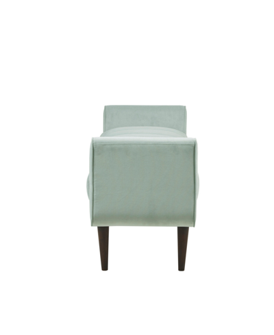 Madison Park 48" Linea Wide Fabric Upholstered Modern Accent Bench In Seafoam