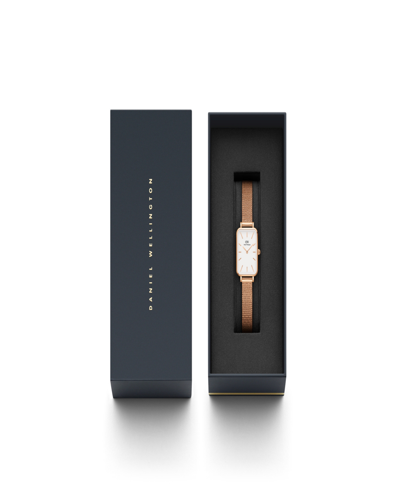Daniel Wellington Quadro Pressed Melrose Watch In Rose-gold