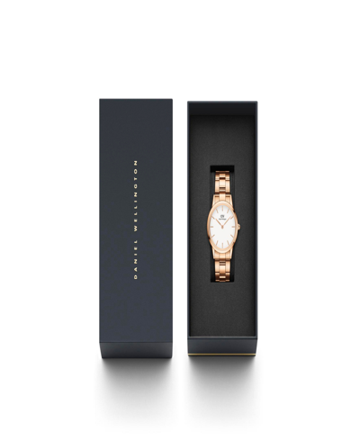 Shop Daniel Wellington Women's Iconic Link 23k Rose Gold Pvd Plated Stainless Steel Watch 32mm In Rose-gold