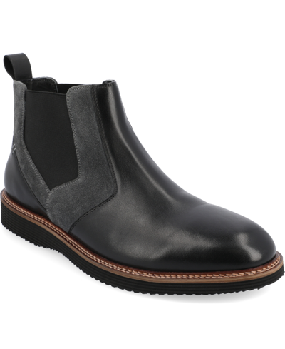 Shop Thomas & Vine Men's Ventura Tru Comfort Foam Plain Toe Chelsea Boots In Black
