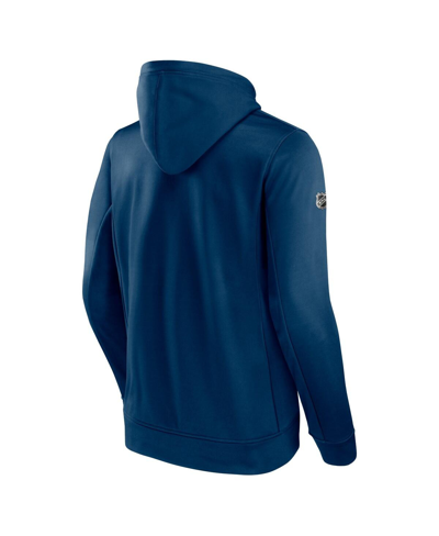 Shop Fanatics Men's  Deep Sea Blue Seattle Kraken Authentic Pro Pullover Hoodie