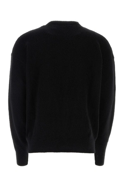 Palm Angels Cotton Oversize Crew Neck Sweatshirt In Black