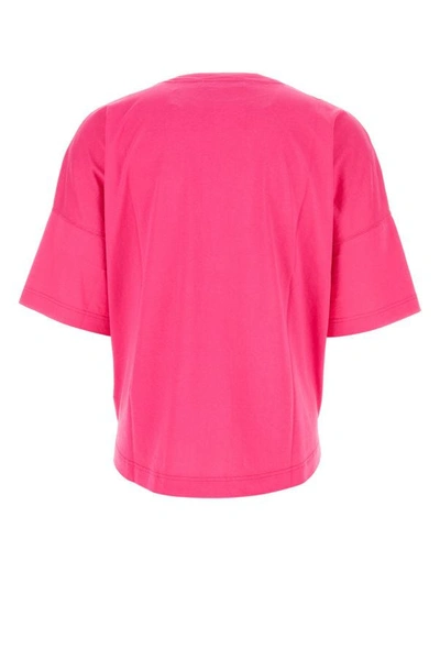 Shop Palm Angels Man Fucsia Cotton Oversize T-shirt In Pink