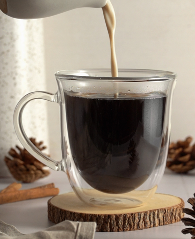 Joyjolt Glass Double Wall Mug Collection, Set Of 4 In Clear