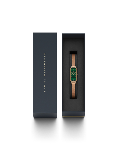 Shop Daniel Wellington Women's Quadro Melrose Rose Gold-tone Stainless Steel Watch 20 X 26mm In Rose-gold