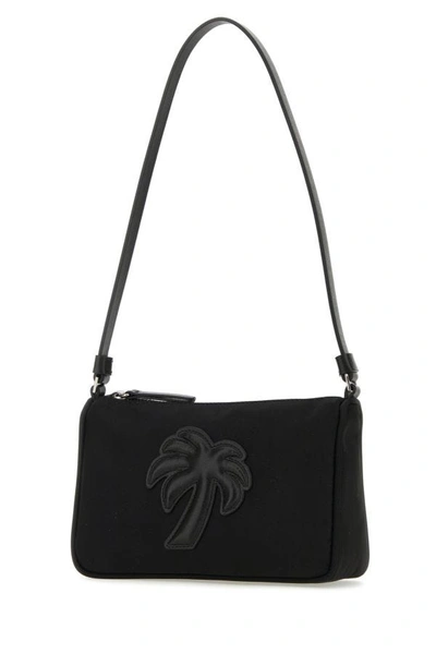 Shop Palm Angels Woman Black Nylon Shoulder Bag