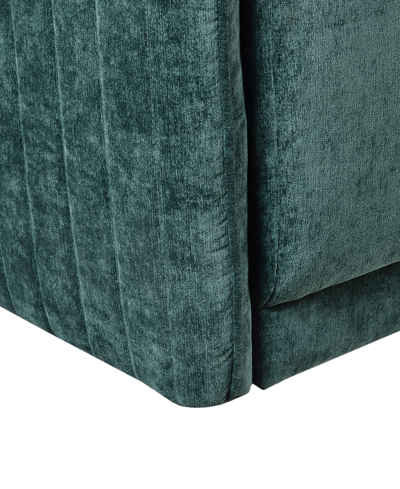 Madison Park 29.5" Kaley Wide Fabric Upholstered 360 Degree Swivel Chair In Green