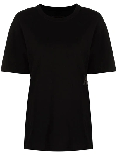 Shop Alexander Wang Essential Jersey Short Sleeve Tee With Puff Logo And Bound Neck Clothing In Black