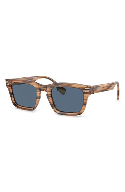 Shop Burberry 51mm Rectangular Sunglasses In Brown
