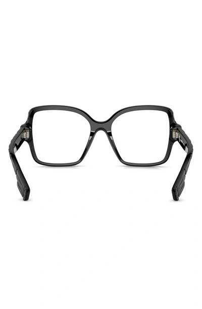 Shop Burberry 54mm Square Optical Glasses In Black
