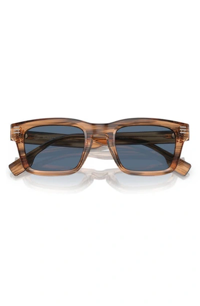 Shop Burberry 51mm Rectangular Sunglasses In Brown