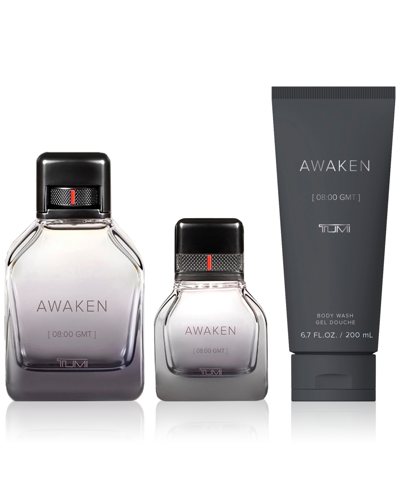 Shop Tumi Men's 3-pc. Awaken [08:00 Gmt] Eau De Parfum Gift Set In No Color