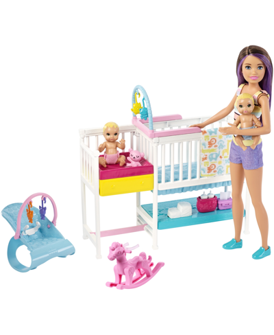 Shop Barbie Skipper Babysitters Inc Nap ‘n' Nurture Nursery Dolls And Playset In Multi