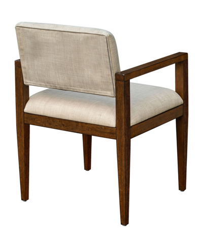 Shop Ink+ivy 22.5" 2-pc. Benson Wide Fabric Upholstered Dining Chairs With Arms In Beige