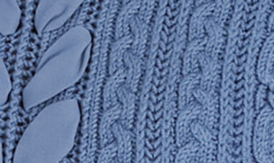 Shop Club Monaco Mixed Media Wool Sweater In Coastal Blue/ Bleu