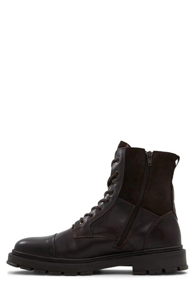 Aldo Aaren Faux Fur Lined Combat Boot In Brown