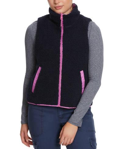 Shop Bass Outdoor Women's Reversible Zip-front Vest In Navy Blazer