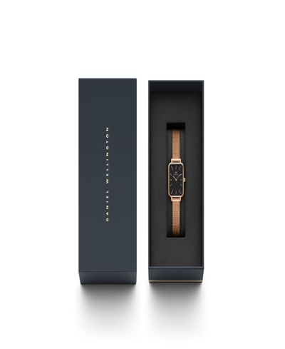 Shop Daniel Wellington Women's Quadro Melrose Rose Gold-tone Stainless Steel Watch 20 X 26mm In Rose-gold