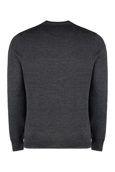 Shop Polo Ralph Lauren Wool Crew-neck Sweater In Grey