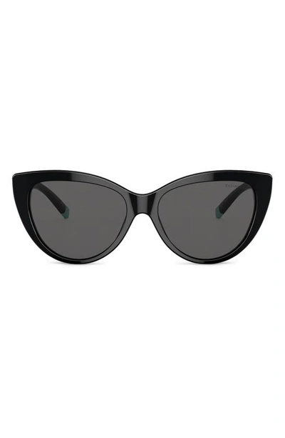 Shop Tiffany & Co 56mm Cat Eye Sunglasses In Black