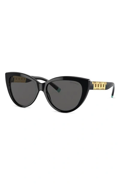 Shop Tiffany & Co 56mm Cat Eye Sunglasses In Black