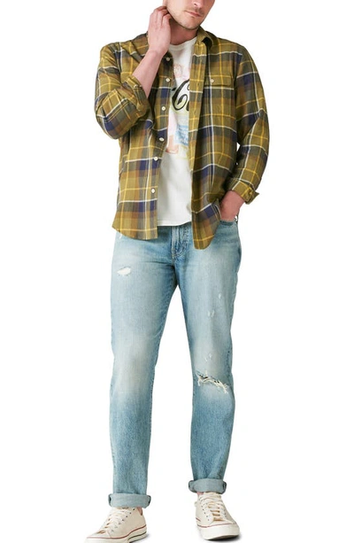 Lucky Brand 223 Ripped Straight Leg Jeans In Becrux Dest