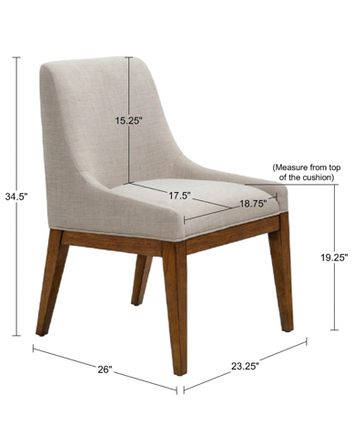 Ink+ivy 23.25" 2-pc. Frank Wide Fabric Upholstered Dining Chair In Gray