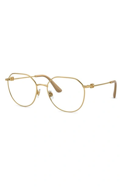 Shop Dolce & Gabbana 54mm Phantos Optical Glasses In Gold