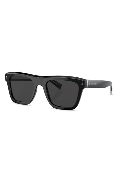 Shop Dolce & Gabbana 52mm Square Sunglasses In Black