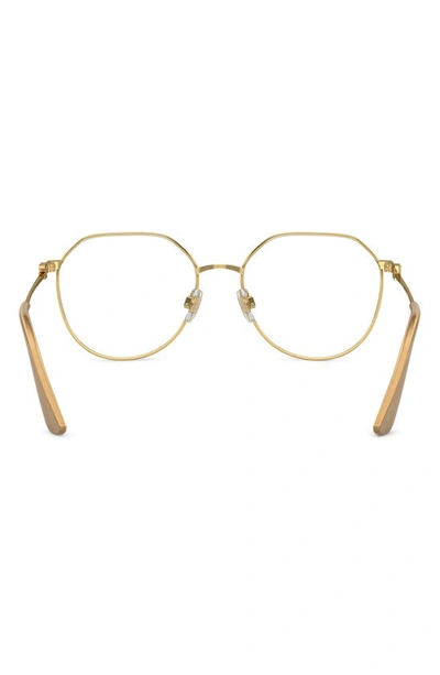 Shop Dolce & Gabbana 54mm Phantos Optical Glasses In Gold