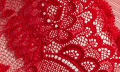 Coquette Lace & Mesh Teddy In Red
