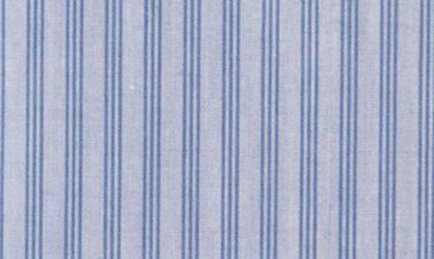 Shop Nordstrom Tech-smart Trim Fit Stripe Cotton Blend Dress Shirt In Blue Bijou Dotted Dbl Stripe