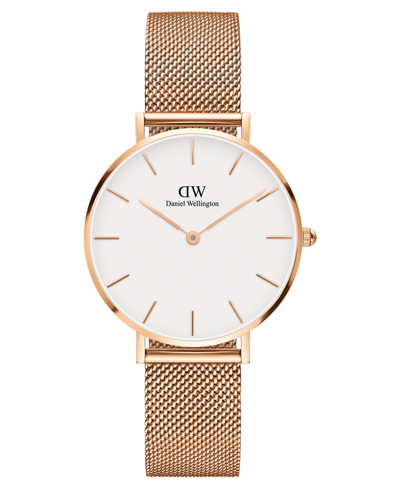 Shop Daniel Wellington Women's Petite Melrose Rose Gold-tone Stainless Steel Watch 32mm In Rose-gold