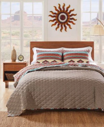 Shop Greenland Home Fashions Red Rock Reversible Quilt Set In Clay