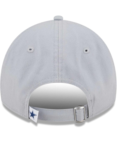 New Era Women's Silver Dallas Cowboys Smiley 9twenty Adjustable Hat In Gray