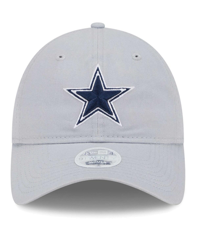 Shop New Era Women's  Gray Dallas Cowboys Main Core Classic 2.0 9twenty Adjustable Hat