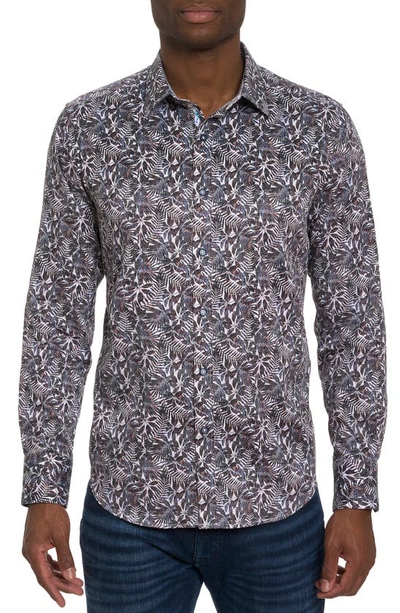 Shop Robert Graham Aegean Stretch Button-up Shirt In Black Multi