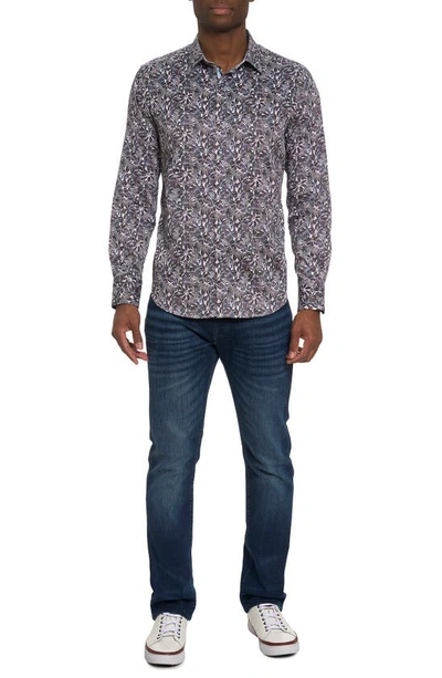 Shop Robert Graham Aegean Stretch Button-up Shirt In Black Multi