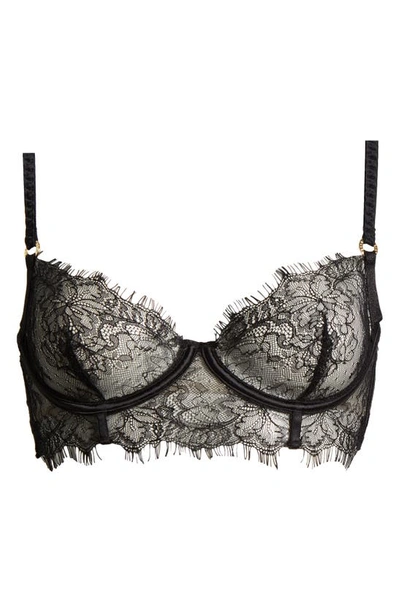 Shop Bluebella Camelia Mesh & Lace Underwire Bra In Black